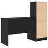 vidaXL Scrivania con cassetto 2 pcs Rovere Nero
