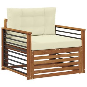 vidaXL Set di divani da esterno Legno di Acacia Massello e Poliestere