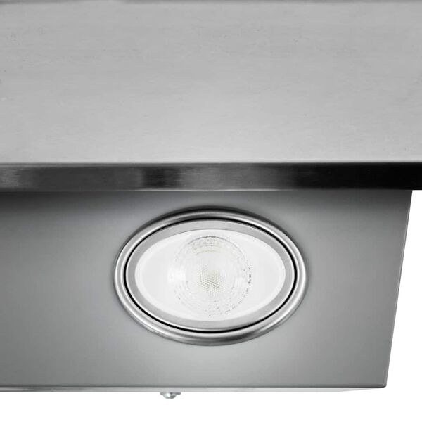 vidaXL Cappa RGB con LED 60 cm in Acciaio Inox e Vetro Temperato