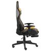 vidaXL Sedia da Gaming Girevole con Poggiapiedi Oro in PVC