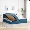 vidaXL Letto con Contenitore con materasso Blu Scuro 100 x 200 cm