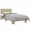 vidaXL Giroletto Rovere Sonoma 75x190cm in Legno Multistrato e Metallo