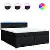 vidaXL Giroletto a Molle con Materasso Nero 180x200 cm in Tessuto