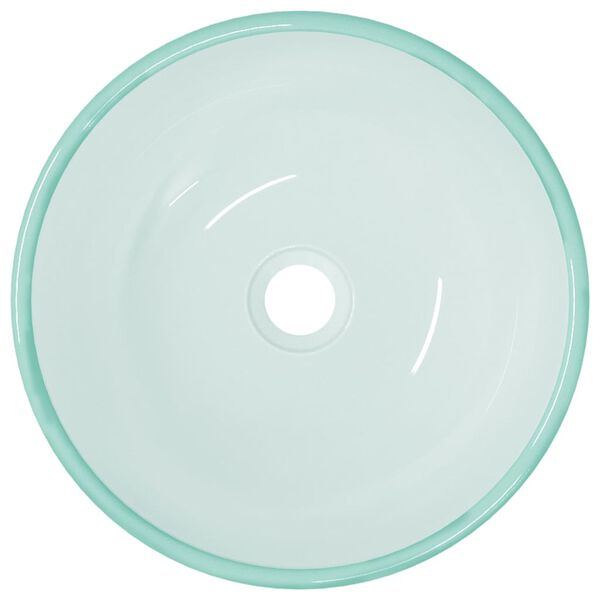 vidaXL Lavandino in Vetro Temperato 35x12 cm Smerigliato