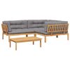 vidaXL Set Divani Pallet Giardino 4pz Cuscini Legno Massello Acacia