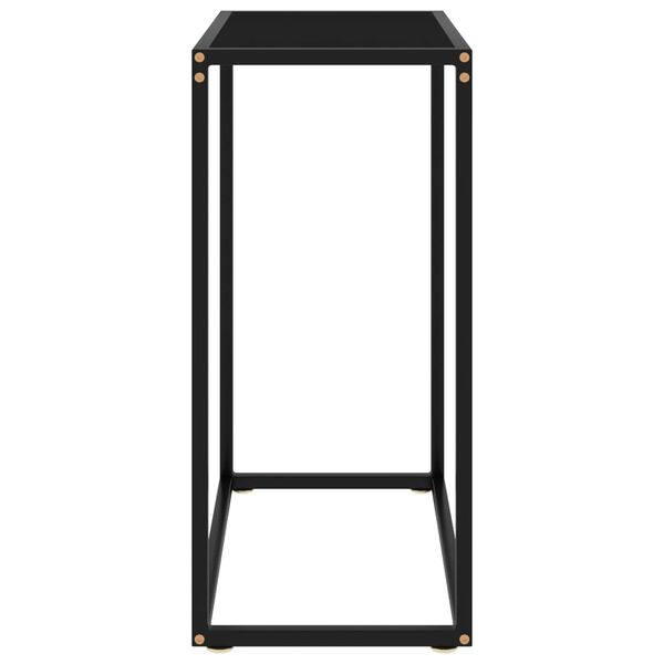 vidaXL Tavolo Consolle Nero 60x35x75 cm in Vetro Temperato