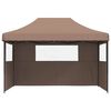 vidaXL Tenda Party Marrone 279 x 410 x 315 cm Tessuto Oxford
