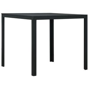 vidaXL Tavolino da Salotto Nero 78x78x74 cm HDPE Aspetto Legno