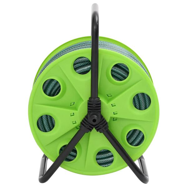 vidaXL Avvolgitubo Autonomo Verde con Set Raccordi Tubo 0,5" 50 m PVC