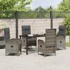 vidaXL Set da Pranzo per Giardino con cuscino 5 pcs Grigio polyrattan