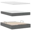 vidaXL Letto con contenitore e materasso Grigio scuro 140 x 190 cm