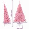 vidaXL Albero di Natale artificiale con luci integrate Rosa 150 cm PVC