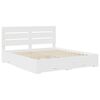 vidaXL Struttura del letto Bianco 200 x 200 cm Legno multistrato