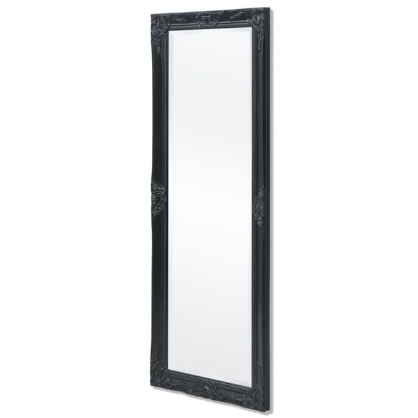 vidaXL Specchio da Parete Stile Barocco 140x50 cm Nero