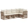 vidaXL Set Divano da Giardino 5 pz Beige polyrattan