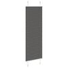 vidaXL Tenda Plissettata Nera 40x150 cm Larghezza Tessuto 39,4 cm