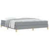 vidaXL Letto a molle con materasso Grigio chiaro 180 x 200 cm Tessuto