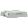 vidaXL Struttura letto con materasso 2 pcs Grigio chiaro Velluto