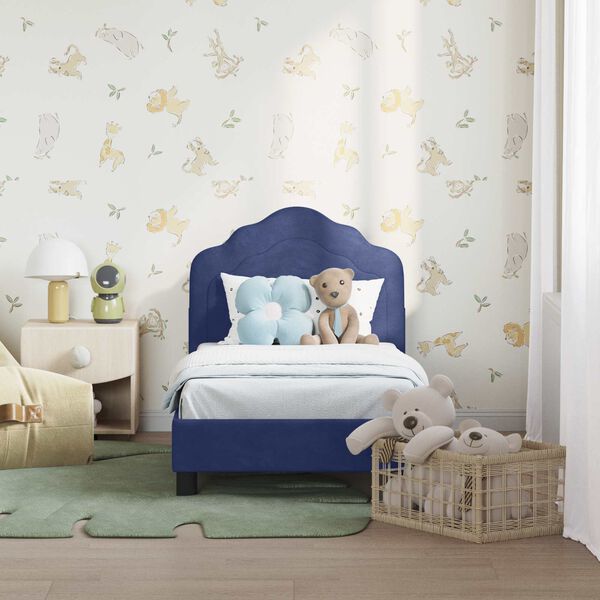 vidaXL Struttura letto per bambini con testata Blu Polizia 70 x 140 cm