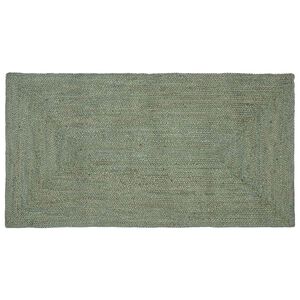vidaXL Tappeto da Area Verde Oliva 60 x 110 cm Juta