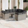 vidaXL Set Divano Giardino 12 pz con Cuscini Grigio Chiaro Polyrattan