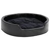 vidaXL Lettino per Cani Nero 79x70x19 cm in Peluche e Similpelle