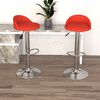 vidaXL Sgabelli da Bar 2 pz Rossi in Similpelle