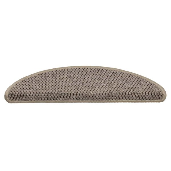 vidaXL Tappeti Adesivi Scale Aspetto Sisal 15 pz 56x17x3cm Beige Scuro