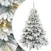 vidaXL Albero di Natale artificiale con 150 LED Bianco 150 cm PE e PVC
