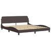 vidaXL Letto con Materasso Hvar Marrone Scuro 180x200cm Tessuto