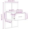 vidaXL Armadio da Notte 2 pcs Legno vecchio 50 x 32,5 x 80cm