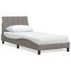 vidaXL Letto con Materasso Hanko Tortora 90x190 cm in Tessuto