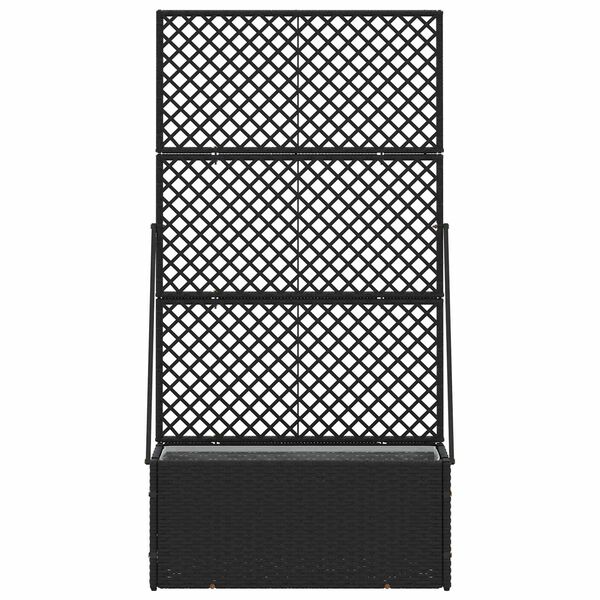 vidaXL Vaso da giardino Nero 70 x 30 x 135 cm Metallo