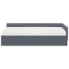 vidaXL Struttura Letto Angolare con Materasso 2 pcs Grigio Velluto