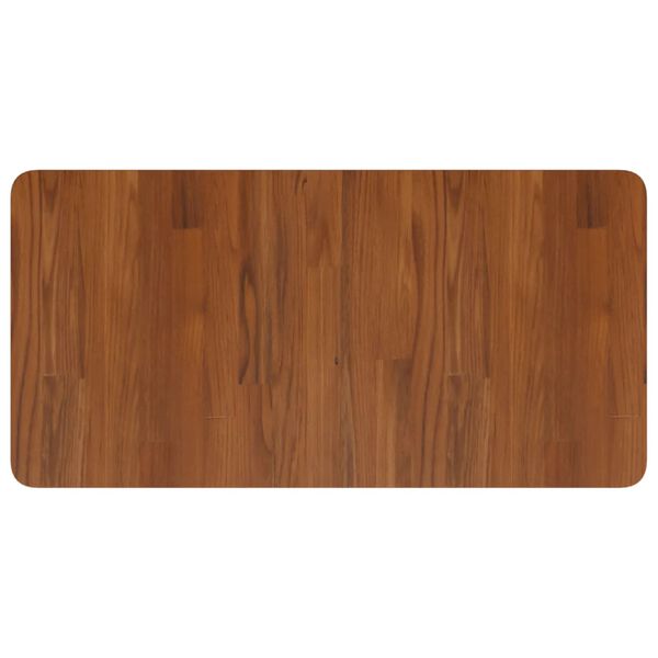 vidaXL Piano Bagno Marrone Scuro 80x40x2,5cm Legno Massello Trattato