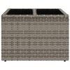 vidaXL Tavolo da Giardino Piano in Vetro Grigio 55x55x37 cm Polyrattan