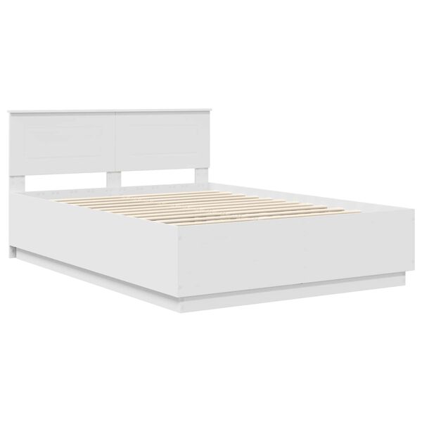 vidaXL Struttura del letto Bianco 160 x 200 cm Legno multistrato