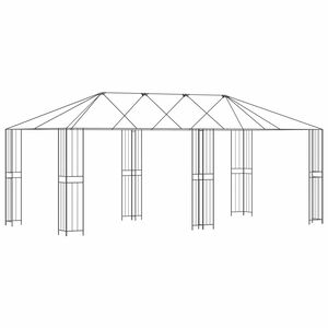 vidaXL Struttura per gazebo senza tessuto per gazebo 6 x 3 m Nero