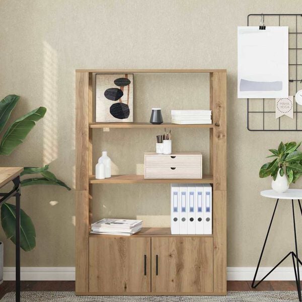 vidaXL Credenza rovere artigianale 30 x 80 x 119.5 cm