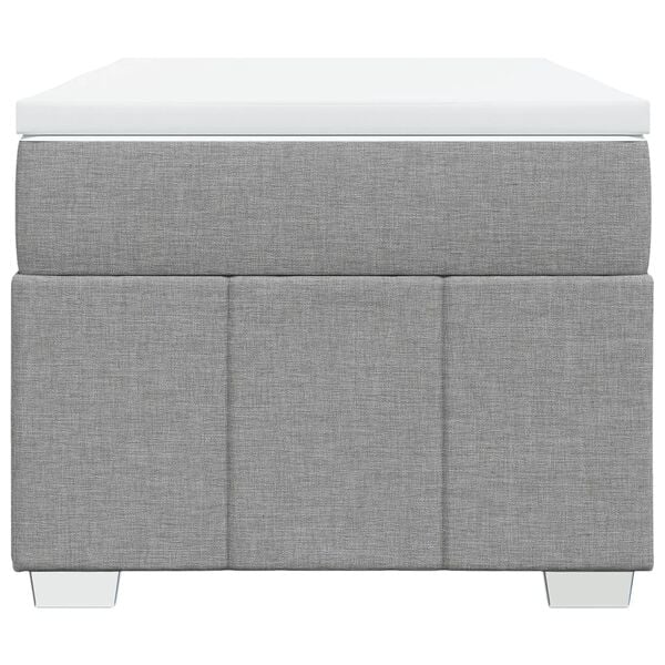 vidaXL Giroletto a Molle con Materasso Grigio Chiaro 90x190 cm Tessuto