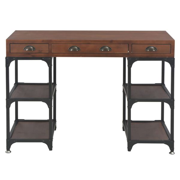 vidaXL Scrivania con 3 Cassetti 110x50x78 cm Legno Massello di Abete