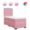 vidaXL Giroletto a Molle con Materasso Rosa 80x200 cm in Velluto