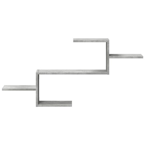 vidaXL Scaffale a Muro Grigio Cemento 104x15x49 cm in Truciolato