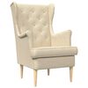 vidaXL Poltrona Crema Tessuto