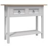 vidaXL Tavolo Console in Pino Messicano Corona Grigio 90x34,5x73 cm