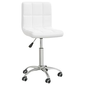 vidaXL Sedia da Ufficio Girevole Bianca in Similpelle