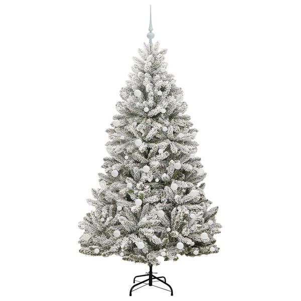 vidaXL Albero di Natale artificiale con 300 LED Verde e Bianco 180 cm