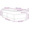 vidaXL Letto a molle Grigio chiaro e bianco 90 x 190 cm