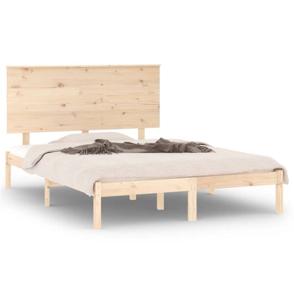 vidaXL Letto senza Materasso 140x190 cm in Legno Massello di Pino