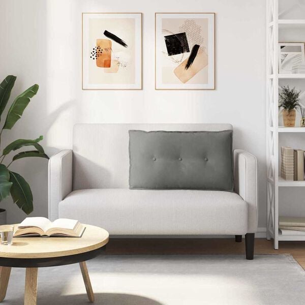 vidaXL Cuscino per Schiena Grigio scuro 80 x 50 cm